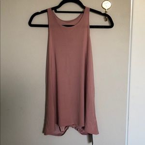 Pink Open Back Workout Tank